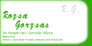 rozsa gorzsas business card